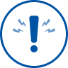 ícono de toxinas con signo de exclamación