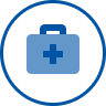 ícono de bolsa médica