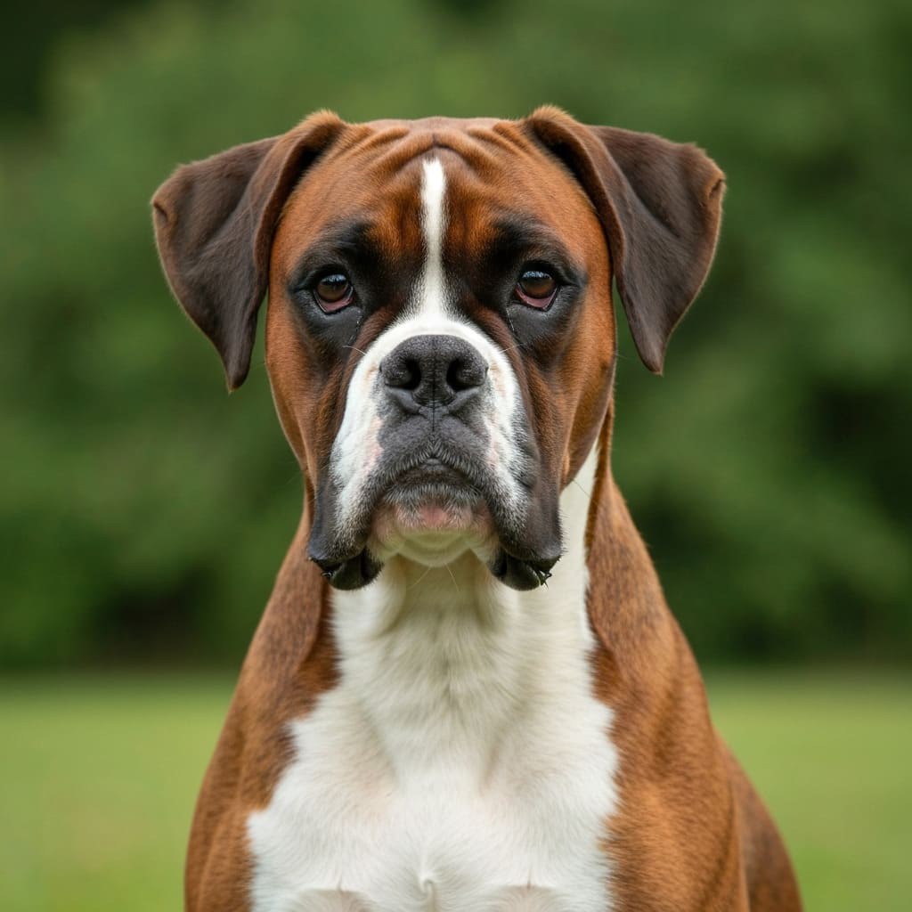 Mirada de un perro Boxer