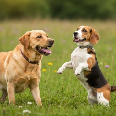 Labrador y Beagle