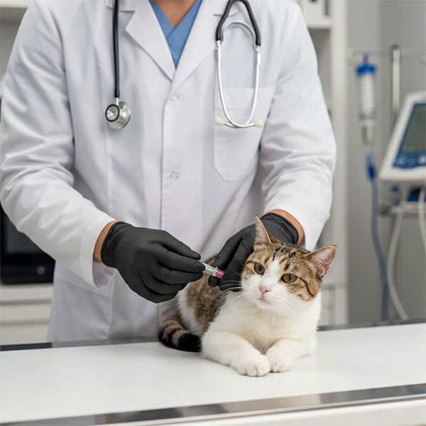 Diagnóstico de insuficiencia renal en gatos mediante análisis de sangre